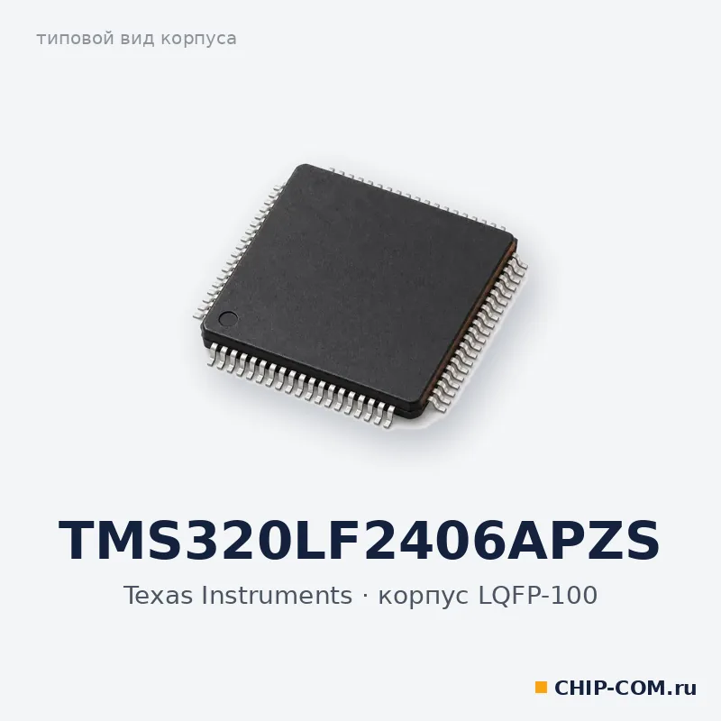 TMS320LF2406APZS, корпус LQFP-100 (типовой вид)