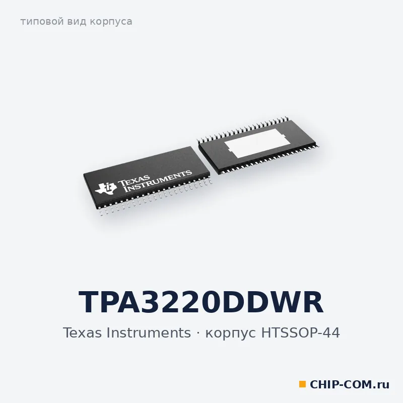 TPA3220DDWR, корпус HTSSOP-44 (типовой вид)