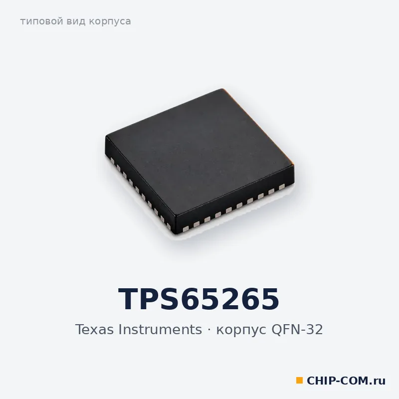 TPS65265, корпус QFN-32 (типовой вид)