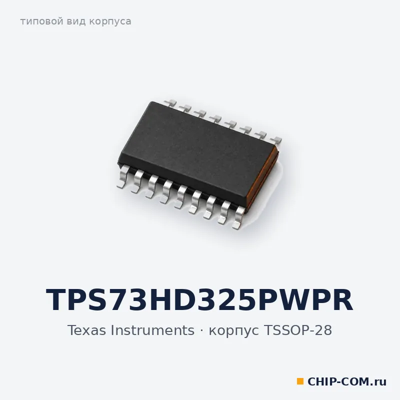 TPS73HD325PWPR, корпус TSSOP-28 (типовой вид)
