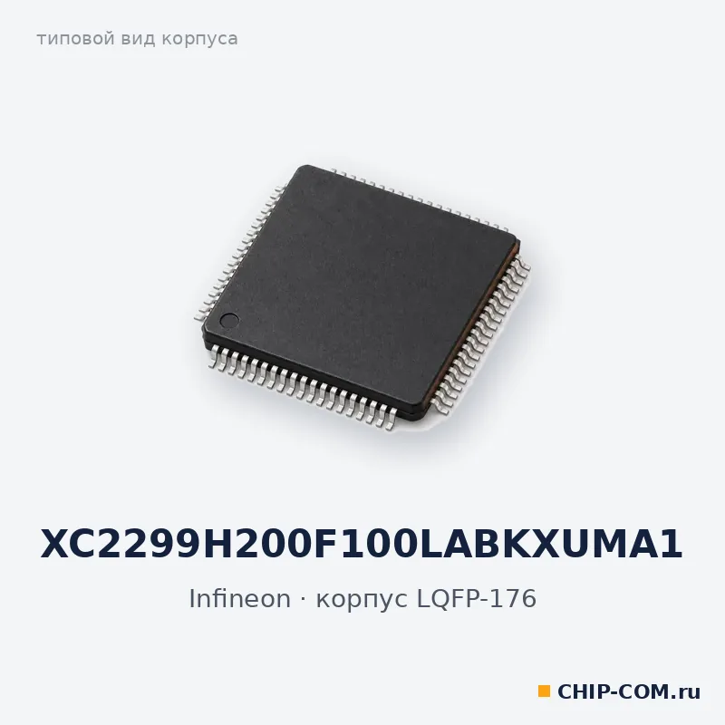 XC2299H200F100LABKXUMA1, корпус LQFP-176 (типовой вид)