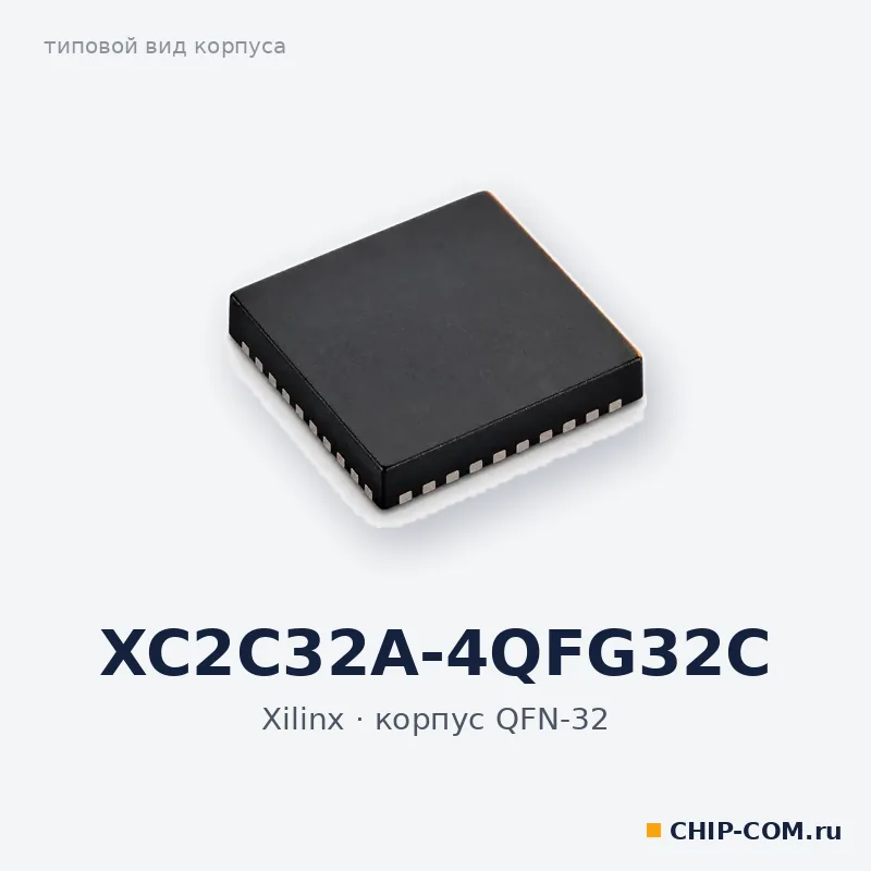 XC2C32A-4QFG32C, корпус QFN-32 (типовой вид)