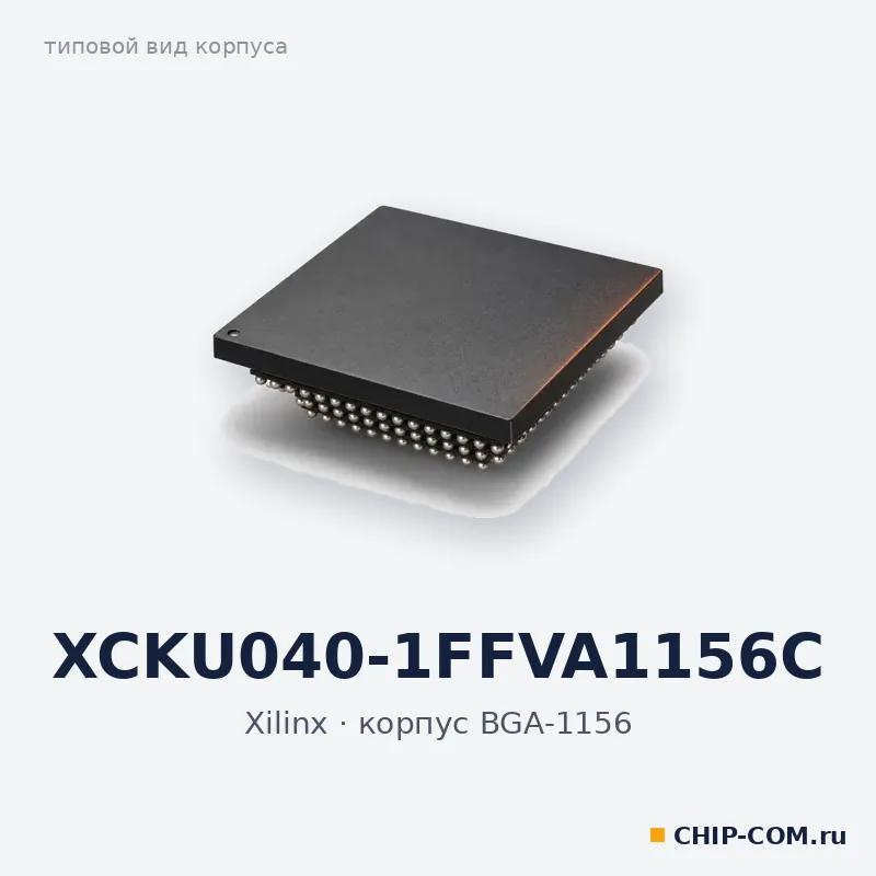 XCKU040-1FFVA1156C, корпус BGA-1156 (типовой вид)
