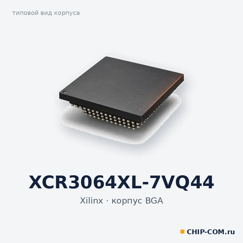 XCR3064XL-7VQ44, корпус BGA (типовой вид)
