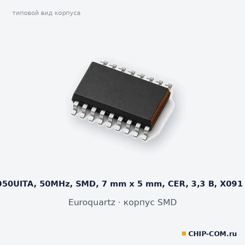 XO91050UITA, корпус SMD (типовой вид)